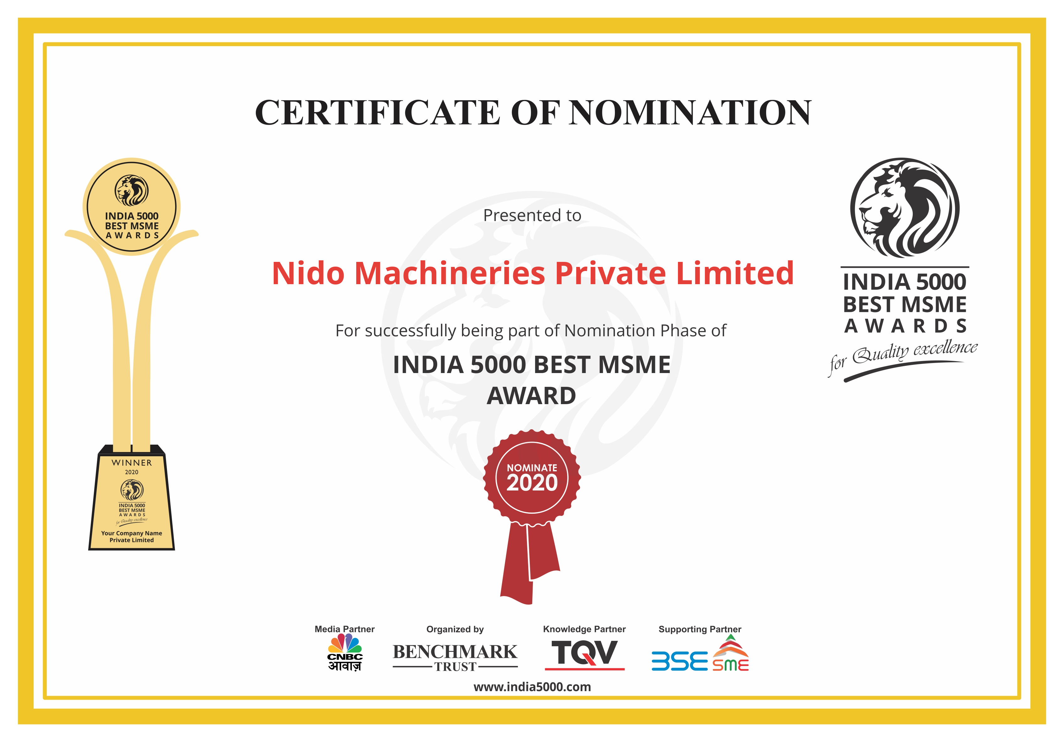 India5000_Nomination_Certificate