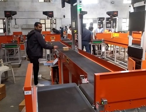 Scanning, Dimensioning, Weighing & Sorting into 8 Destinations